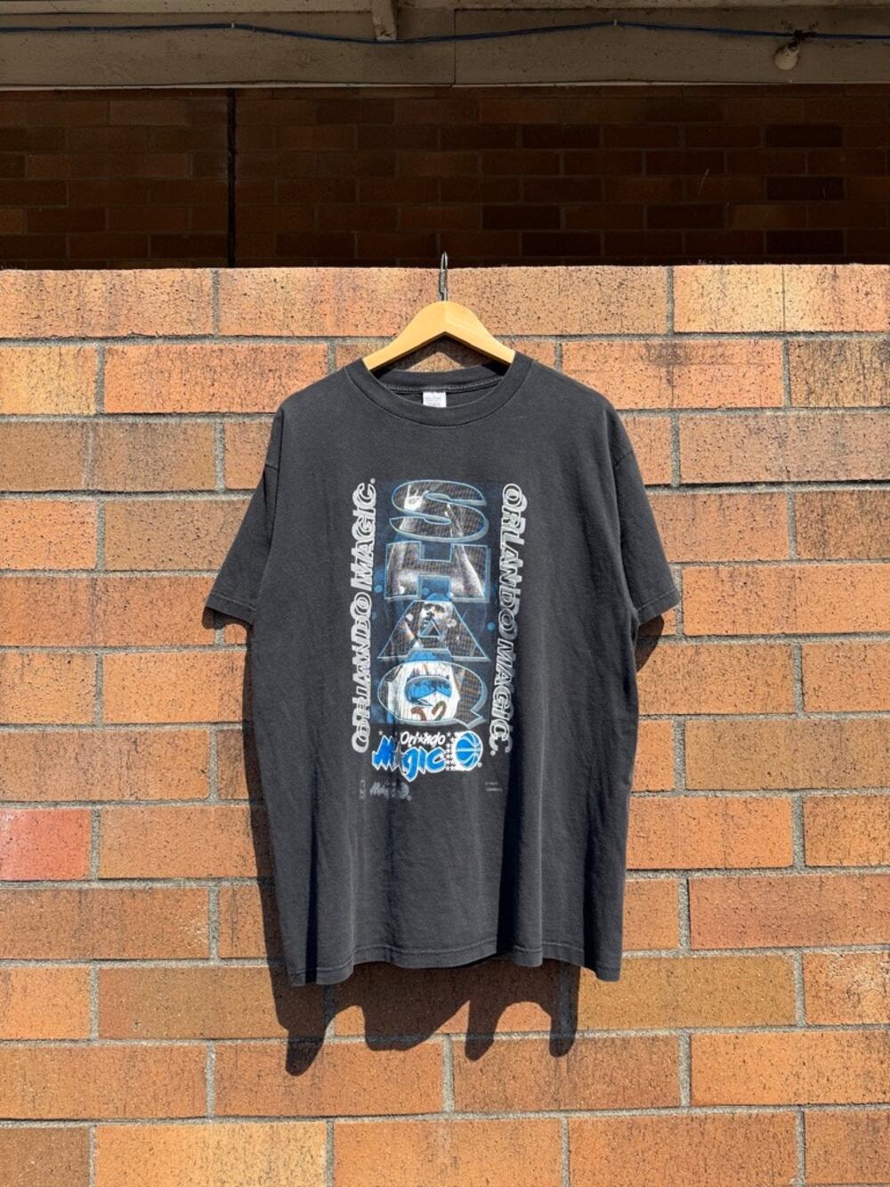 90s Shaq Orlando Magic Logo 7 Vintage NBA Finals Tee Shirt Shaquille O'Neal